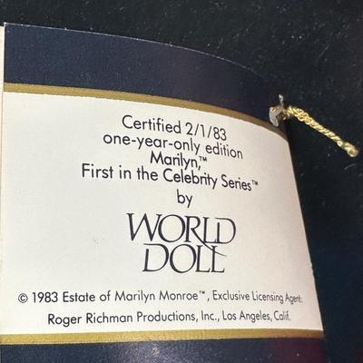 LOT 161: Vintage 1983 Marilyn Monroe World Doll w/ Box