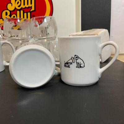 LOT:173: Assortment of Vintage Mugs and More Featuring (8) Nescafe World Mugs (2) in Original Styrofoam, (4) RCA Nippwe Mugs, a Jelly...
