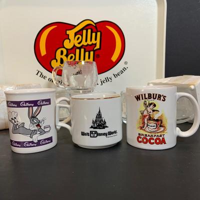 LOT:173: Assortment of Vintage Mugs and More Featuring (8) Nescafe World Mugs (2) in Original Styrofoam, (4) RCA Nippwe Mugs, a Jelly...