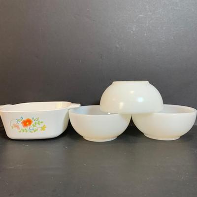 LOT:175: The Mid-century Kitchen Must Haves, Including Tupperware Lidded Mugs and Salt and Pepper Shakers a Microwave Steamer, Fire King...