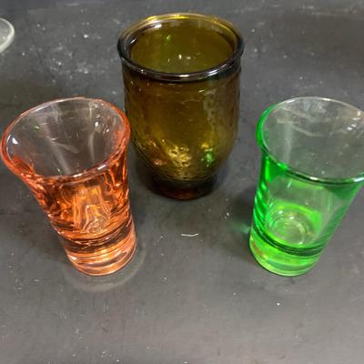 LOT:181: Bar Essentials Including Hand Painted Wine Glasses, a Crystal Stopper, English Hand Cut Crystal Glasses, Baileys Mug, Windsor...