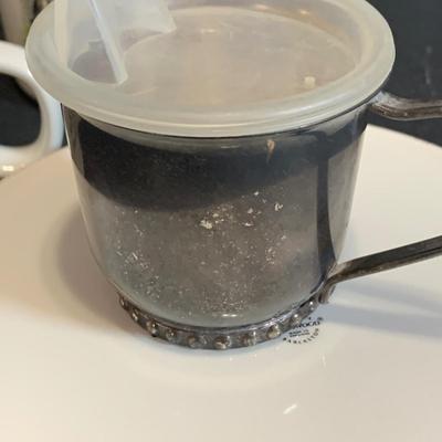 LOT:182: Wedgwood Thomas the Tank Engine Bowl and Mugs and Leonard Silver Plated Sippy Cup