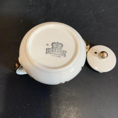 LOT:183: Johnson Brothers, Uranium Glass, Shaffordshire Ironstone, Libbey California Glasses, Franciscan Tea Pot and Butter Dish and More
