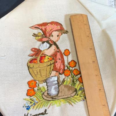 LOT:185: Set of (2) Goebel Kittens and Hummel Music Box, Mini Plate Needlepoint and More