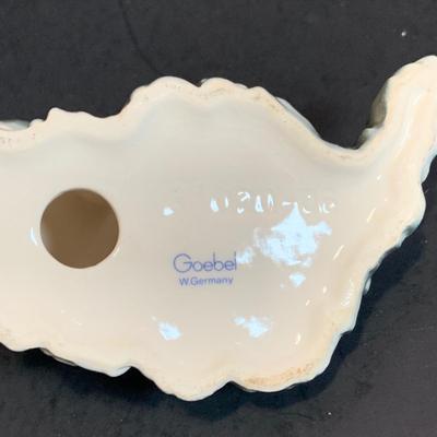 LOT:185: Set of (2) Goebel Kittens and Hummel Music Box, Mini Plate Needlepoint and More