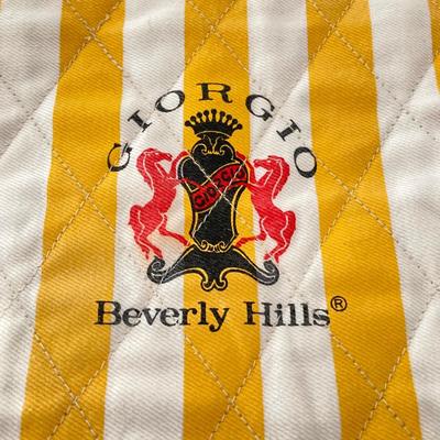 LOT 220: Three Tier Rolling Cart, Giorgio Beverly Hills Style Folding Travel Bag and Four Animal Print Storage Boxes