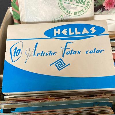 LOT 223: Large Collection of Vintage Postcards, Stamps, Pictures and More