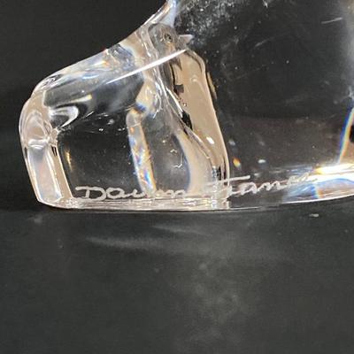 LOT 227: Collection of Crystal Figurines - Cat with Goldfish, Daum France Teddy Bear and WMF Flower