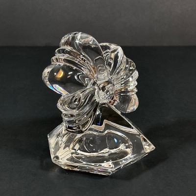 LOT 227: Collection of Crystal Figurines - Cat with Goldfish, Daum France Teddy Bear and WMF Flower