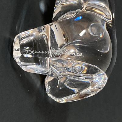 LOT 227: Collection of Crystal Figurines - Cat with Goldfish, Daum France Teddy Bear and WMF Flower