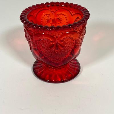 LOT 235: Blue and Red Glass Decorative Collection