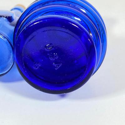 LOT 237: Collection of Amazing Blue Glass Vases