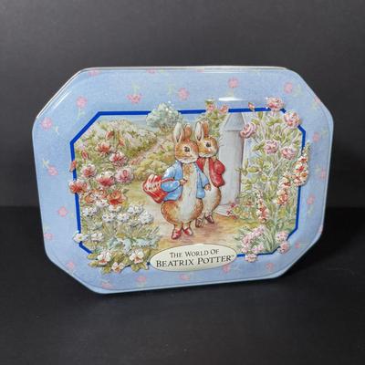 LOT 239: Gorham Emily's Attic Blue Egg Covered Dish, Wedgewood Beatrix Potter Teapot & More