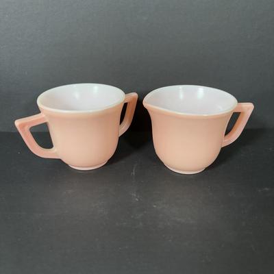 LOT 241: Rostfrei-Solingen-Pott Made in Germany Flatware, Vintage Hazel Atlas Pastel Milk Glass Children's Teacups/Saucers/Plates,...