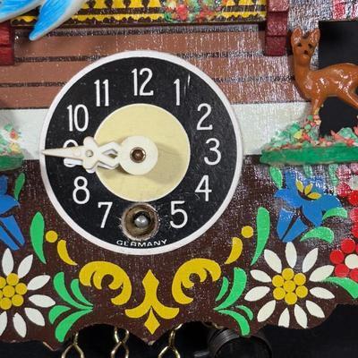 LOT 242: Miniature Made in Germany Clocks & Miniature Made in West Germany Grand Father Clock - Untested