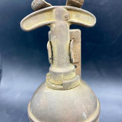 Vintage Brass Pyrene Pump Fire Extinguisher 1 Pint Automobile