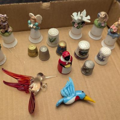 Thimbles Birds Figurines