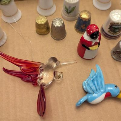Thimbles Birds Figurines