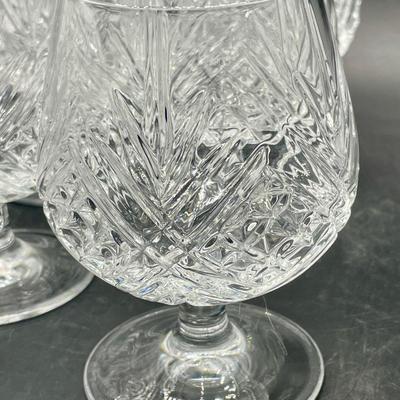 Set of 9 France Crystal d'Arques Brandy Glasses