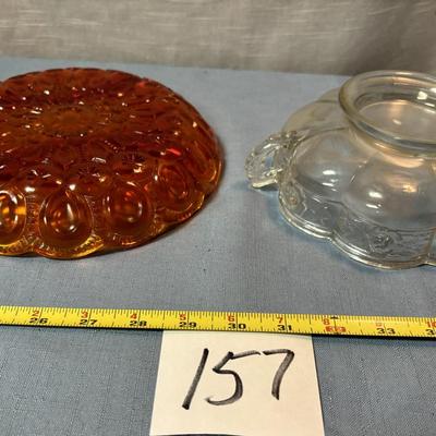 Vintage Amberina Moon Dish and More