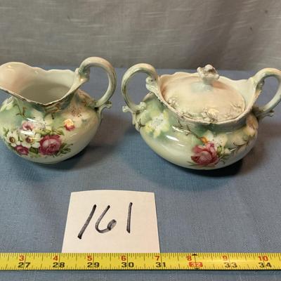 Vintage German Weimar Cream and Sugar Set
