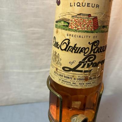 Vintage Liquor Bottle with Stand