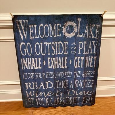Lake Sign and Vase Decor