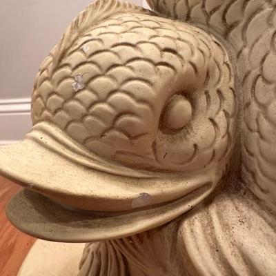 Vintage Koi Fish Statement Floor Lamp