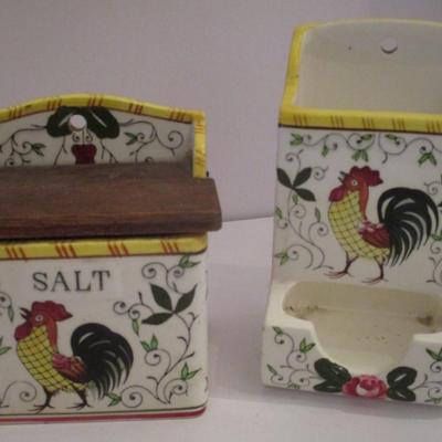 Ceramic Salt Box Match Holder Basket Tea Pot & Lamp