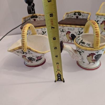 Ceramic Salt Box Match Holder Basket Tea Pot & Lamp