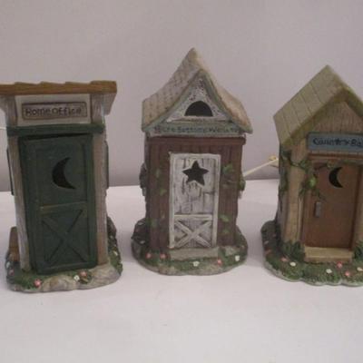 New Vintage Porcelain Outhouse Night Lights