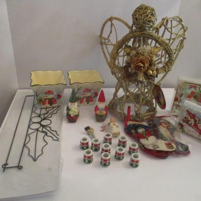 Holiday Decor Grapevine Angel Christmas Cards German Small Taper Candle Holders