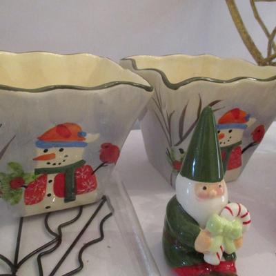 Holiday Decor Grapevine Angel Christmas Cards German Small Taper Candle Holders