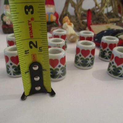 Holiday Decor Grapevine Angel Christmas Cards German Small Taper Candle Holders