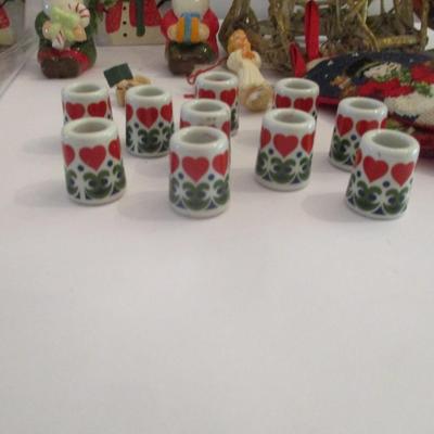 Holiday Decor Grapevine Angel Christmas Cards German Small Taper Candle Holders