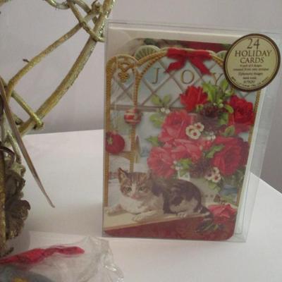 Holiday Decor Grapevine Angel Christmas Cards German Small Taper Candle Holders