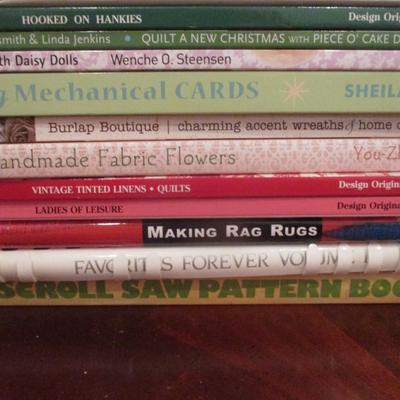 Variety Of Creative Arts & Crafts Books A Few Stained Glass Clay Pots Crochet Mechanical Cards Fabric Flowers #2
