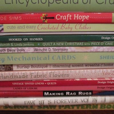 Variety Of Creative Arts & Crafts Books A Few Stained Glass Clay Pots Crochet Mechanical Cards Fabric Flowers #2