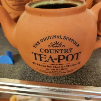 Large collection Henry Watson Pottery Terracotta Spices Flour Sugar Tea Salt Pepper