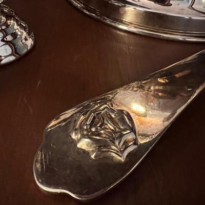 Silverplated Punchbowl, Cups, Tray & Ladle