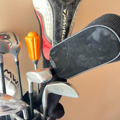 Master Grip Golf Bag & Assorted Clubs