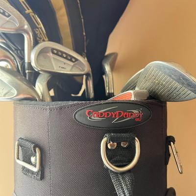 Caddy Daddy Golf Bag & Assorted Clubs