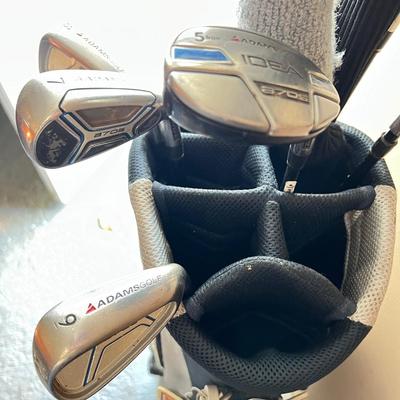 Taylor Made Golf Bag & Assorted Clubs