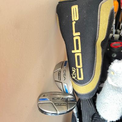 Taylor Made Golf Bag & Assorted Clubs