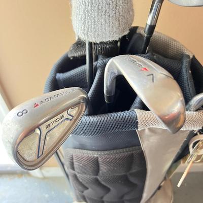 Taylor Made Golf Bag & Assorted Clubs