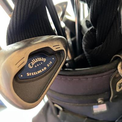Hunter Golf Bag & Assorted Golf Clubs