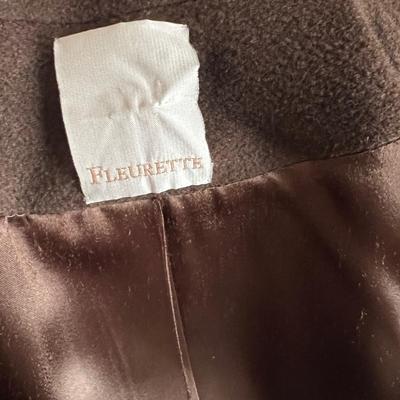High End Designer Fleurette Italian Cashmere Womens Coat Sz 10