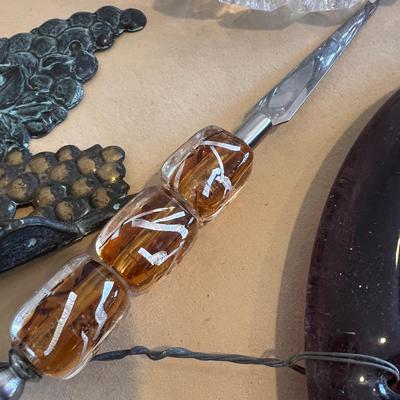 Mixed Decorative Smalls Lot - Boch Villeroy, Sheffield, Blown Glass, Porcelain