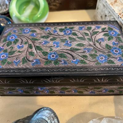 Mixed Decorative Smalls Lot - Boch Villeroy, Sheffield, Blown Glass, Porcelain