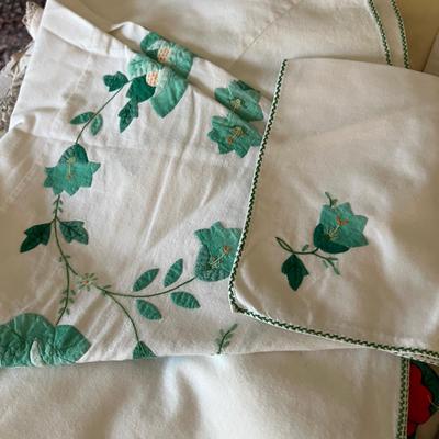 Big Lot Vintage Table Linens - Lace, Embroidered, Tattings